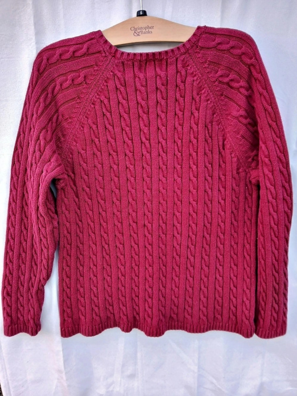L.L.Bean Cotton Cable Knit Crewneck Sweater Cable Knit Cotton Sweater XL